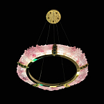 Люстра в форме кольца розовая Warm Pink Light варинант исполнения - 5 | Loft Concept в Ижевске