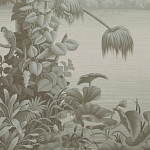 Обои ручная роспись Le Brésil Crystal Grey варинант исполнения - 2 | Loft Concept в Ижевске