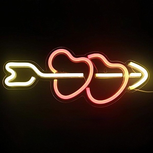 Неоновая настенная лампа Two Hearts Neon Wall Lamp