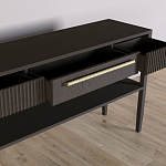 Дизайнерская Консоль с полкой и ящиком Primo Темный орех варинант исполнения - 7 | Loft Concept в Ижевске