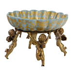 Чаша с орнаментом на бронзовых ножках в виде ангелов Eden Garden варинант исполнения - 2 | Loft Concept в Ижевске