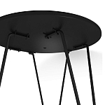 Стол журнальный с круглой столешницей из стекла Gold and Black Marble варинант исполнения - 5 | Loft Concept в Ижевске