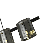 Подвесной светильник светодиодный с 5-ю цилиндрическими плафонами светло-серого цвета из стекла и стали Andrea Сhandelier Grey варинант исполнения - 3 | Loft Concept в Ижевске