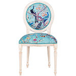 Стул из массива бука с изображением птиц и цветов Turquoise Beige Chinoiserie Garden Chair варинант исполнения - 1 | Loft Concept в Ижевске
