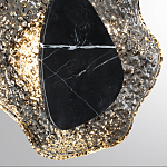 Бра с волнообразным стеклянным плафоном и вставкой из мрамора Liquid Stone варинант исполнения - 16 | Loft Concept в Ижевске