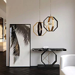 Консоль чёрная с геометрическим основанием Josette варинант исполнения - 2 | Loft Concept в Ижевске