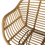 Стул барный с ротанговым плетением Half Bar Chair with Wicker с подлокотниками варинант исполнения - 8 | Loft Concept в Ижевске