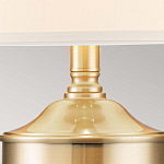 Настольная лампа со тканевым абажуром и прозрачным ребристым стеклянным основанием Quoizel варинант исполнения - 2 | Loft Concept в Ижевске