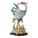 Статуэтка в виде двух птиц из фарфора с бронзовыми элементами Bird of the Garden of Eden варинант исполнения - 1 | Loft Concept в Ижевске