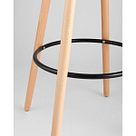 Пластиковый барный стул на ножках из массива бука Eames White варинант исполнения - 4 | Loft Concept в Ижевске