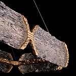 Люстра прямоугольная с текстурным природным рисунком IceFlame варинант исполнения - 3 | Loft Concept в Ижевске