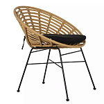 Стул круглый с ротанговым плетением Round Wicker Stool варинант исполнения - 1 | Loft Concept в Ижевске