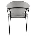 Серый стул с обивкой из искусственной замши Alexis варинант исполнения - 4 | Loft Concept в Ижевске