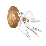 Бра с прозрачной стеклянной фигуркой птички Serip Voa варинант исполнения - 1 | Loft Concept в Ижевске