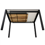 Стол обеденный раздвижной с прямоугольной столешницей на четырех черных ножках Blair варинант исполнения - 5 | Loft Concept в Ижевске