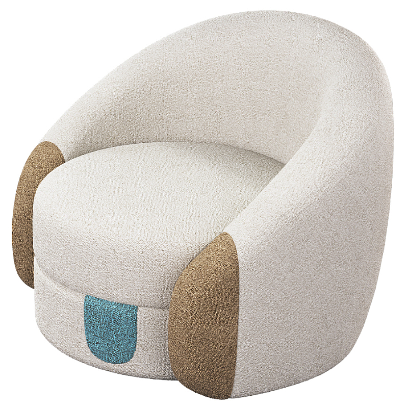 Дизайнерское Кресло Undina Молочный Песочный Голубой в Ижевске | Loft Concept 