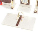 Настольный письменный набор из мрамора и лемезита с гербом и флагом России Marble Accessory варинант исполнения - 4 | Loft Concept в Ижевске