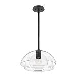 Подвесной светильник с прозрачным двойным стеклянным плафоном в форме купола и внутренней сферой Hinkley варинант исполнения - 2 | Loft Concept в Ижевске