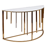 Консоль приставная полукруглая на основании золотого цвета Interior Accent варинант исполнения - 1 | Loft Concept в Ижевске