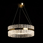 Люстра круглая золотого цвета с прозрачными рельефными стеклянными вставками Textured Glass Chandelier варинант исполнения - 3 | Loft Concept в Ижевске