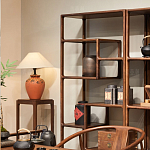 Стеллаж деревянный с полками для хранения Moon Walnut Furniture варинант исполнения - 2 | Loft Concept в Ижевске