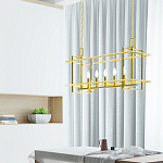 Подвесной светильник прямоугольный 5-ти ламповый Linear Kitchen Light варинант исполнения - 3 | Loft Concept в Ижевске