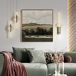 Бра с круглым плафоном из алебастра и бронзовой декоративной стрекозой 45 Alaris  варинант исполнения - 5 | Loft Concept в Ижевске