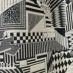 Мебельная ткань Шенилл черно-белый принт 280 см T3-44 варинант исполнения - 2 | Loft Concept в Ижевске