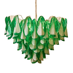 Люстра из стеклянных зеленых лепестков Petalled Illuminator варинант исполнения - 1 | Loft Concept в Ижевске