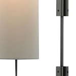 Бра чёрное с тканевым абажуром в форме цилиндра Rough Beauty варинант исполнения - 1 | Loft Concept в Ижевске