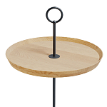 Pin журнальный столик с кольцом из натурального дуба и бетона варинант исполнения - 1 | Loft Concept в Ижевске