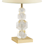 Настольная лампа с абажуром и основанием из хрусталя Neri Crystal Cubes Gold Table Lamp варинант исполнения - 2 | Loft Concept в Ижевске