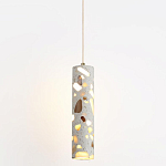 Подвесной светильник с цилиндрическим белым бетонным плафоном Terrazzo Light варинант исполнения - 1 | Loft Concept в Ижевске