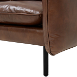 Трехместный кожаный диван на ножках темно-коричневый Tailler Sofa Brown варинант исполнения - 4 | Loft Concept в Ижевске