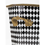 Фарфоровое кашпо Black and white square варинант исполнения - 5 | Loft Concept в Ижевске