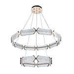 Люстра с 2-мя кольцами с текстурным природным рисунком IceFlame варинант исполнения - 9 | Loft Concept в Ижевске