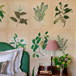Обои ручная роспись Botanical Studies Linnaeus colourway варинант исполнения - 5 | Loft Concept в Ижевске
