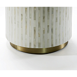 Круглый приставной столик с инкрустацией RADIAL BONE INLAY SIDE TABLE варинант исполнения - 2 | Loft Concept в Ижевске