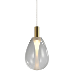 Подвесной светильник со стеклянным плафоном в форме капли NAOMI drop transparent glass варинант исполнения - 1 | Loft Concept в Ижевске