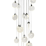 Каскадная люстра с плафонами в виде круглых пластин из хрусталя Esme Round Plates Chrome Chandelier 25 варинант исполнения - 2 | Loft Concept в Ижевске