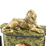 Настольный письменный набор из змеевика и бронзы с декором в виде льва Successful Leader варинант исполнения - 3 | Loft Concept в Ижевске