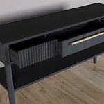 Дизайнерская Консоль с полкой и ящиком Primo Черный дуб варинант исполнения - 6 | Loft Concept в Ижевске