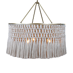 Люстра круглая плетеная с бахромой Wicker Tassel Chandelier варинант исполнения - 1 | Loft Concept в Ижевске