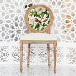 Стул бежевый из натурального бука с изображением птицы в саду Blooming Colored Birds варинант исполнения - 3 | Loft Concept в Ижевске