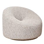 Кресло вращающееся круглой формы из серого шенилла Favorite Vacation Place варинант исполнения - 4 | Loft Concept в Ижевске