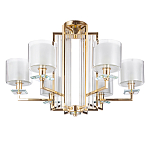 Люстра с 6-ю цилиндрическими плафонами из стекла Laurent варинант исполнения - 1 | Loft Concept в Ижевске