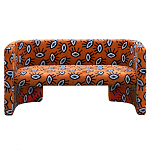 Акцентный Двухместный Диван Leela Оранжевый Орнамент варинант исполнения - 3 | Loft Concept в Ижевске