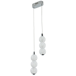 Подвесной светодиодный светильник с 2-мя плафонами Crystal Globule Hanging Lamp Chrome варинант исполнения - 2 | Loft Concept в Ижевске
