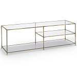 ТВ-тумба из стекла и металла Tingey Metal Glass TV Stand варинант исполнения - 2 | Loft Concept в Ижевске