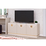 ТВ-тумба с 3-мя фактурными дверцами Satin Furniture варинант исполнения - 3 | Loft Concept в Ижевске